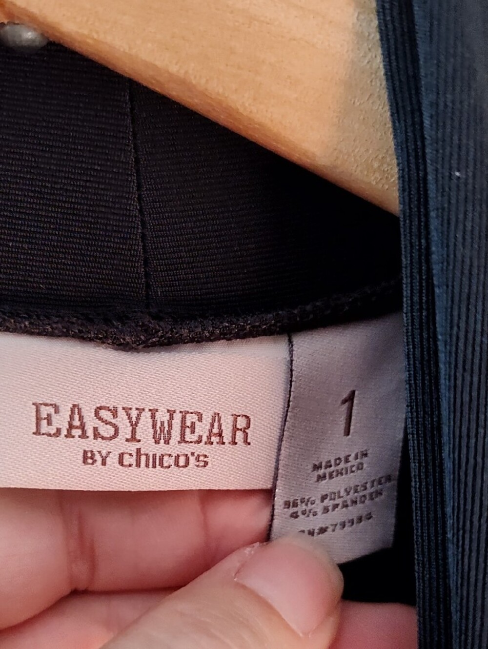 Chico's Black Open Front Draped Cardigan - Picture 2 of 3